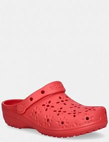 Klapki eleganckie Crocs  czerwone damskie 210927.6ZR