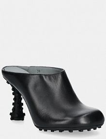 Klapki na szpilce Sunnei  czarne SHOWHEE003.LTH036.001