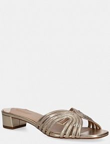 Klapki eleganckie Lauren Ralph Lauren  złote damskie 802966855001.040