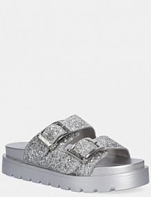 Klapki Buffalo  srebrne damskie 1602284.SLV