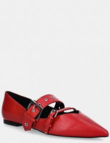 Baleriny HUGO  czerwone damskie 50536400.610