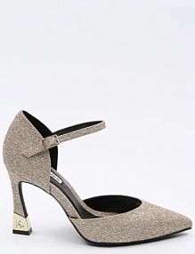 Sandały na szpilce Karl Lagerfeld  złote KL33504G.GH8