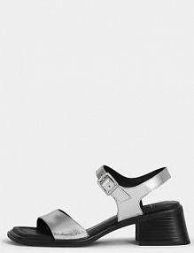 Sandały na obcasie Vagabond Shoemakers  srebrne 5911.083.79