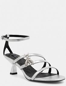 Sandały na szpilce PATRIZIA PEPE  srebrne 8X0075.L031.S298