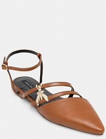 Baleriny PATRIZIA PEPE  brązowe damskie 8Z0100.L048.B815