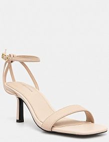 Sandały na szpilce Tommy Hilfiger  beżowe FW0FW08424