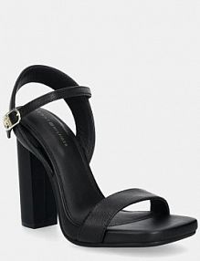 Sandały na słupku Tommy Hilfiger  czarne FW0FW08534