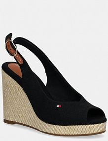 Sandały na obcasie Tommy Hilfiger  czarne FW0FW08597