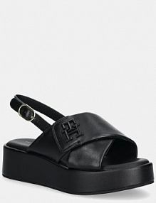 Sandały Tommy Hilfiger  czarne damskie FW0FW08808