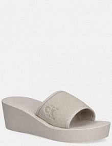 Klapki eleganckie Calvin Klein Jeans  beżowe damskie YW0YW01725