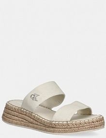 Klapki eleganckie Calvin Klein Jeans  beżowe damskie YW0YW01704