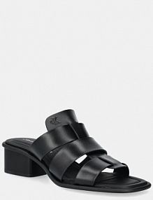 Klapki eleganckie Calvin Klein Jeans  czarne damskie YW0YW01702