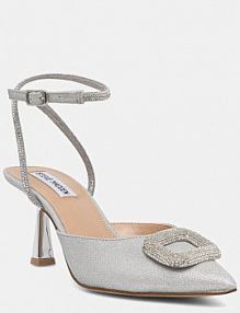 Sandały na szpilce Steve Madden  srebrne SM11003738.SIG