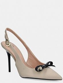 Sandały na szpilce Love Moschino  beżowe JA10069G1MIM0131