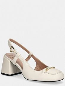 Sandały na słupku Love Moschino  beżowe JA10107G1MIA0110