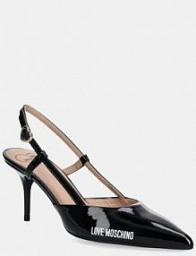 Sandały na szpilce Love Moschino  czarne JA10627G1MIH0000