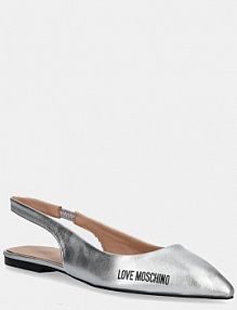 Baleriny Love Moschino  srebrne damskie JA11021G1MIF0902