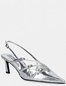 Sandały na szpilce Steve Madden  srebrne SM11003386.SCK