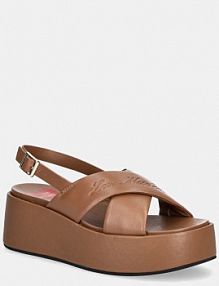 Sandały Love Moschino  brązowe damskie JA16187I0MIA0201