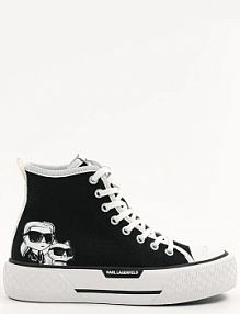 Trampki wysokie Karl Lagerfeld  czarne damskie KL60654T.900