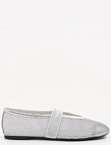 Baleriny Karl Lagerfeld  srebrne damskie KL40125.NSL