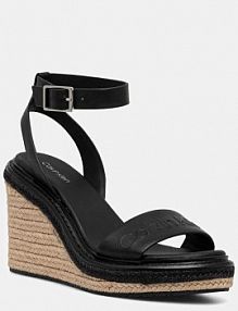 Sandały na obcasie Calvin Klein  czarne HW0HW02376