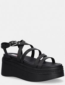 Sandały Tommy Jeans  czarne damskie EN0EN02756