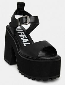 Sandały na słupku Buffalo  czarne 1291602.BLK