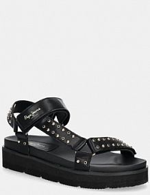 Sandały Pepe Jeans  czarne damskie PLS90678