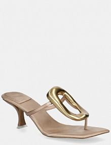 Klapki na szpilce Jeffrey Campbell  beżowe JC.1131.2.7