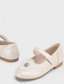 Baleriny Mayoral  białe dziecięce 45624.32C.Kids.PPYA