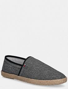 Espadryle Tommy Hilfiger  czarne męskie FM0FM05391