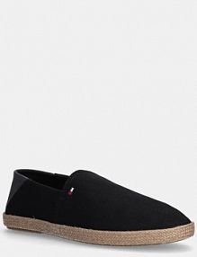Espadryle Tommy Hilfiger  czarne męskie FM0FM05353