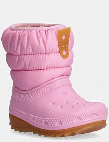 Śniegowce Crocs  różowe dziecięce 207683.G.CLASSIC.NEO.PU