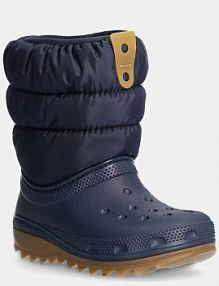 Śniegowce Crocs  granatowe dziecięce 207683.CLASSIC.NEO.PUFF