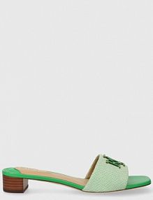 Klapki eleganckie Lauren Ralph Lauren  zielone damskie 802925252003.300