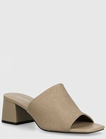 Klapki eleganckie Calvin Klein  beżowe damskie HW0HW01936