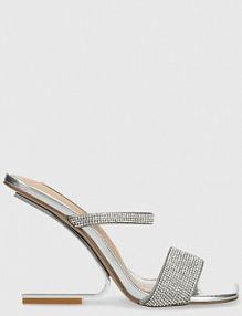 Klapki eleganckie Steve Madden  srebrne damskie SM11002986.968