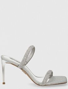 Klapki na szpilce Steve Madden  srebrne SM11002984.751