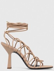Sandały na szpilce PATRIZIA PEPE  beżowe 8X0067.L048.B743
