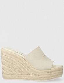 Klapki eleganckie Calvin Klein Jeans  beżowe damskie YW0YW01356