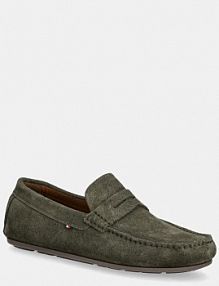 Mokasyny Tommy Hilfiger  zielone męskie FM0FM04998