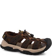 Męskie sandały sportowe trekkingowe skórzane brązowe GRISPORT 9028M