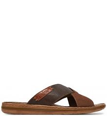 Klapki Rieker brązowe męskie 21063-20