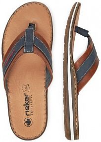 Klapki Rieker niebieskie męskie 21072-14