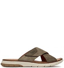 Klapki Rieker beżowe męskie 25283-25