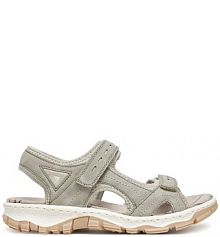 Sandały na obcasie Rieker szare 68866-40