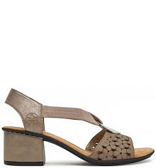 Sandały na obcasie Rieker szare 64677-64