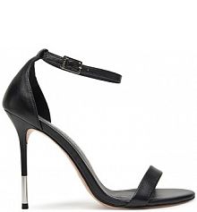 Sandały na obcasie EVA MINGE czarne RHODODEN-LT934-32