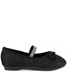 Baleriny Nelli Blu czarne dziecięce CM240723-10